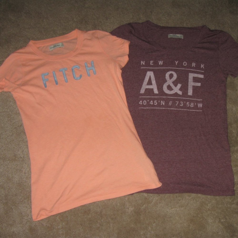 Abercrombie Fitch T-Shirt Top Fitted LOT